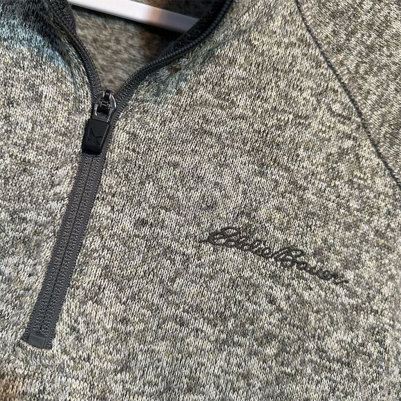 Eddie Bauer Men's Gray 1/4 Zip Pullover Sweater Size M Casual - Picture 4 of 4